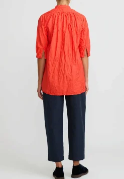 Daniela Gregis Cotton Sigaretta Elastico Pants In Blue