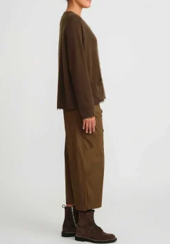 Rundholz Black Label Cotton Straight Leg Pants In Bronze