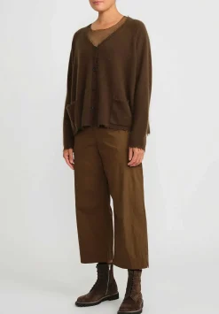 Rundholz Black Label Cotton Straight Leg Pants In Bronze