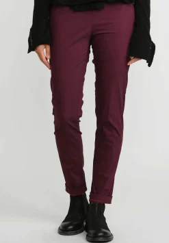 Rundholz Black Label Cotton Stretch Skinny Pants In Ruby Red