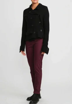 Rundholz Black Label Cotton Stretch Skinny Pants In Ruby Red