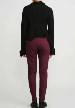 Rundholz Black Label Cotton Stretch Skinny Pants In Ruby Red