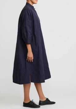 Casey Casey Cotton Surf Dress In Ink Blue