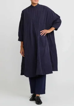 Casey Casey Cotton Surf Dress In Ink Blue
