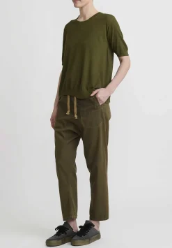 Uma Wang Cotton T-Shirt In Army Green