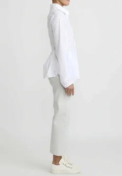 Rundholz Cotton Tulip Shirt In White