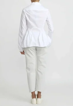 Rundholz Cotton Tulip Shirt In White