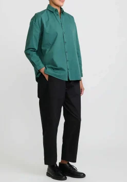 Toogood Cotton Twill Draughtsman Shirt In Viridian Green