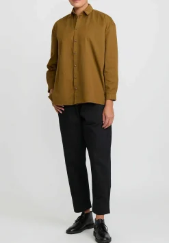 Toogood Cotton Twill Draughtsman Shirt In Bronze