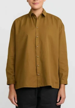 Toogood Cotton Twill Draughtsman Shirt In Bronze