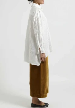 Daniela Gregis Crinkled Cotton ''More Jeroni'' Shirt In Bianco White