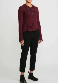 Rundholz Black Label Cropped Cotton Corduroy Skinny Stretch Pants In Black