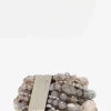 Monies Diamond Quartz, Agate, Freshwater Pearl And Labradorite Bracelet