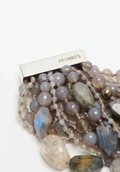 Monies Diamond Quartz, Agate, Freshwater Pearl And Labradorite Bracelet