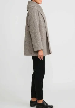 Lauren Manoogian Double Face Coat In Granite Taupe