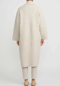 Lauren Manoogian Double Face Long Coat In Carrara Cream