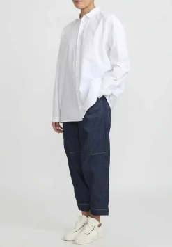 Toogood Draughtsman Cotton Poplin Shirt In Chalk White