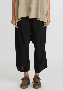 Rundholz Drop Crotch Straight Leg Pants In Black