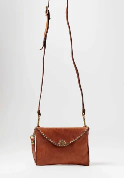 Campomaggi Duo Of Riveted Shoulder Bags In Cognac Brown
