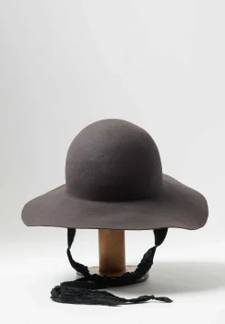 Horisaki Design & Handel Easy Burnt Rabbit Soft Wide Brim Hat In Grey