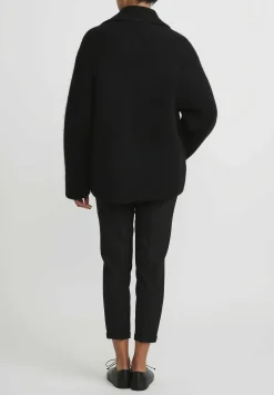 Boboutic Felted, Knit Short Coat In Black