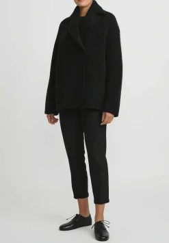Boboutic Felted, Knit Short Coat In Black