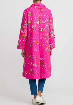 Péro Forget-Me-Knot Wool Coat In Pink