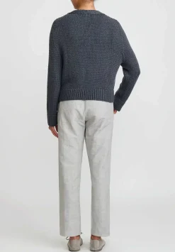 Wommelsdorff Hand Knit Cashmere Willa Cardigan In Vintage Grey