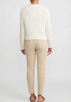 Wommelsdorff Hand Knit Cashmere Willa Cardigan In Off White Salt