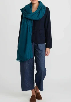 Chez Vidalenc Hand-Dyed Wool Mar Simple Jacket In Navy Blue