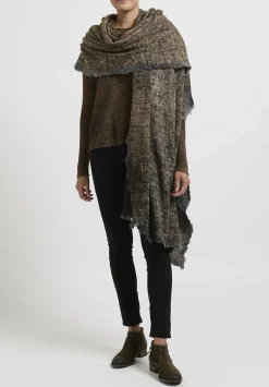 Avant Toi Hand-Painted Cashmere Leggero Sweater In Nero Cioccolato Brown