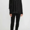 Lauren Manoogian Handwoven Baby Alpaca Grid Scarf In Black Melange & White Fleck