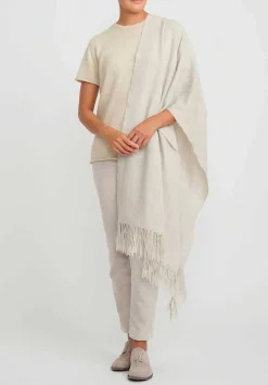 Lauren Manoogian Handwoven Wool And Baby Alpaca Fine Wrap In Carrara Gray