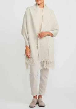 Lauren Manoogian Handwoven Wool And Baby Alpaca Fine Wrap In Carrara Gray