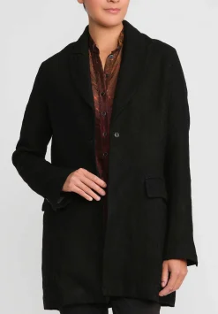 Masnada Hemp And Virgin Wool Jacket In Black