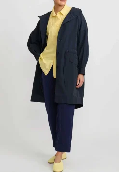 Casey Casey Hooded ''Stanley'' Parka In Ink Blue