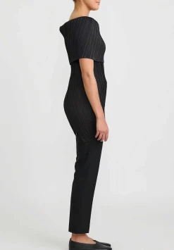 Issey Miyake Intangible Pleats Top In Black