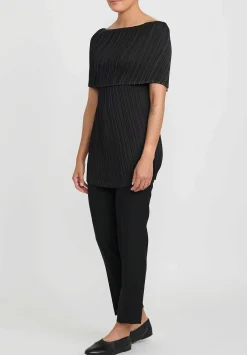 Issey Miyake Intangible Pleats Top In Black