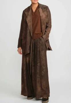 Uma Wang Jacquard Khloe Jacket In Brown Rose