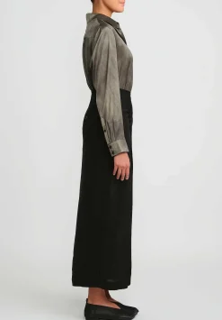 Uma Wang Jacquard Panel Gino Skirt In Black