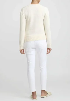 Jil Sander Japanese Cotton Sweater In Natural