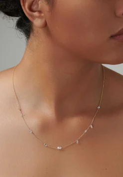 TAP by Todd Pownell 18K, Cable Chain Necklace With 9 Free Set Diamonds