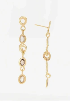 Tovi Farber 18K, Diamond Long Drop Earrings