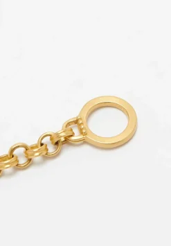 Prounis 22K, Double Link Chain Bracelet With Aquamarine Clasp