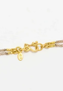 Denise Betesh 18K, 22K, Double Strand Champagne Diamond Necklace