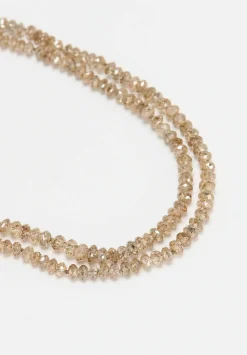 Denise Betesh 18K, 22K, Double Strand Champagne Diamond Necklace