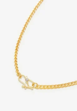 Prounis 18K, 22K, Solo Loop-In-Loop Chain With Diamond S Clasp
