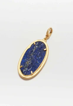 Lika Behar 22K, Lapis Rough/Smooth Reversible Large ''Rocky'' Pendant