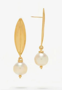 Prounis 22K, Laurel South Sea Pearl Drop Earring