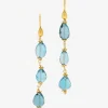 Greig Porter 18K, London Blue Topaz Triple Drop Earrings